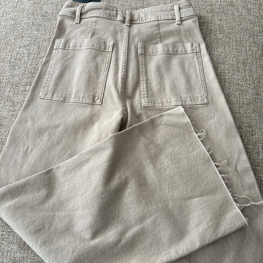 Zara Cream Wide Leg Pants - Picture 4 of 5
